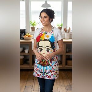 Frida Khalo Kitchen Apron Fridita Mandil Playful handmade Adult Pocket garments*